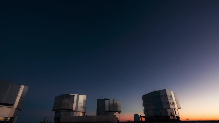 The sun rises on the observatory