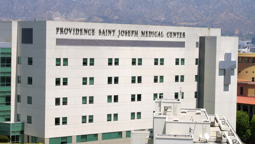 Aerial view of the providence saint joseph medical center in burbank