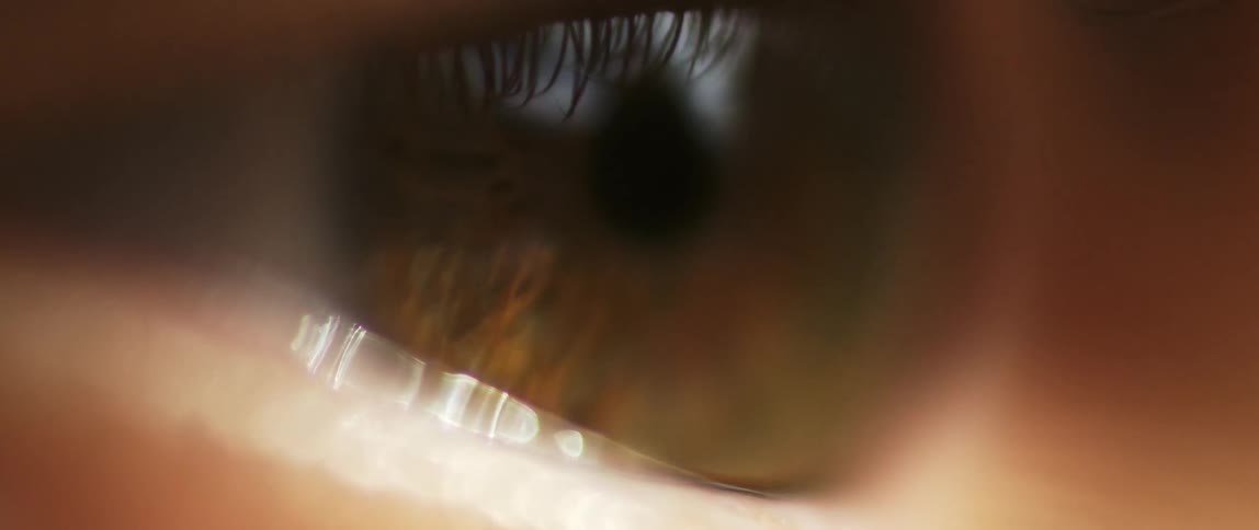 A close up view of a persons eye