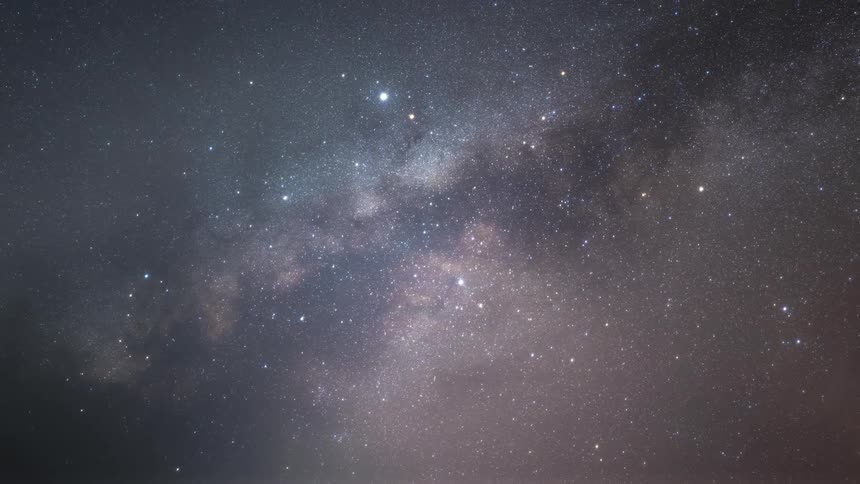 Starry night sky overlooking the milky way