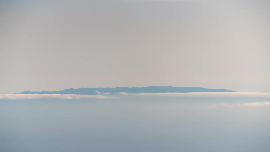 Aerial panorama of a sea of clouds