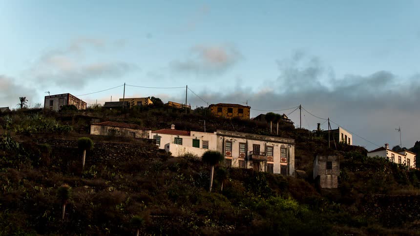 Homes sit on top of the hill