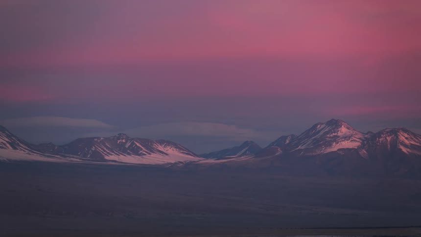 The sun is setting on the landscape