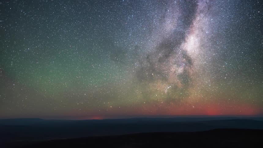 Night view of the starry sky with the milky way