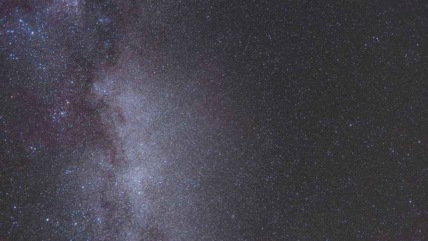 The milky way is in the clear sky
