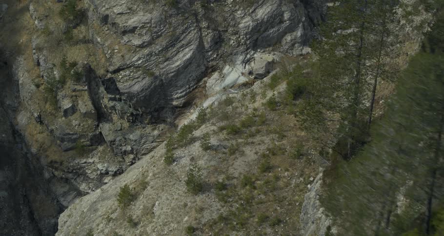 A river is flowing from the top of the mountains
