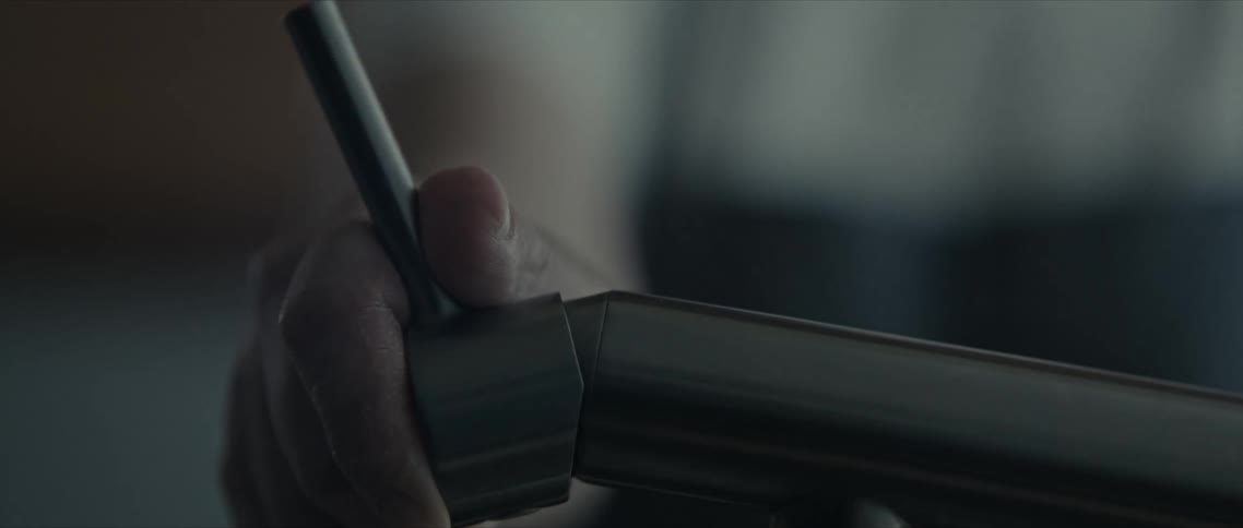 A person pulls the lever