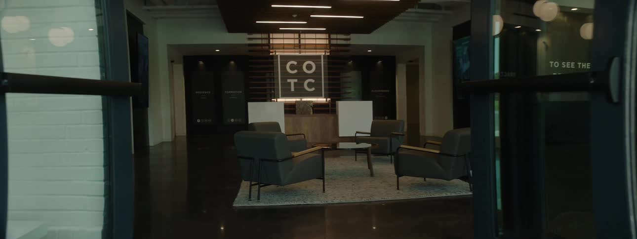 Rings and a lobby inside a large church