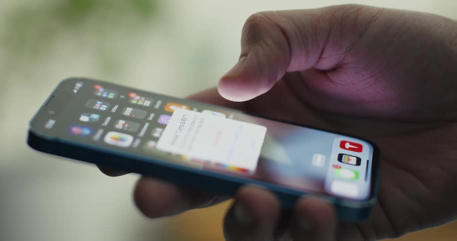 A person is using their cellphone