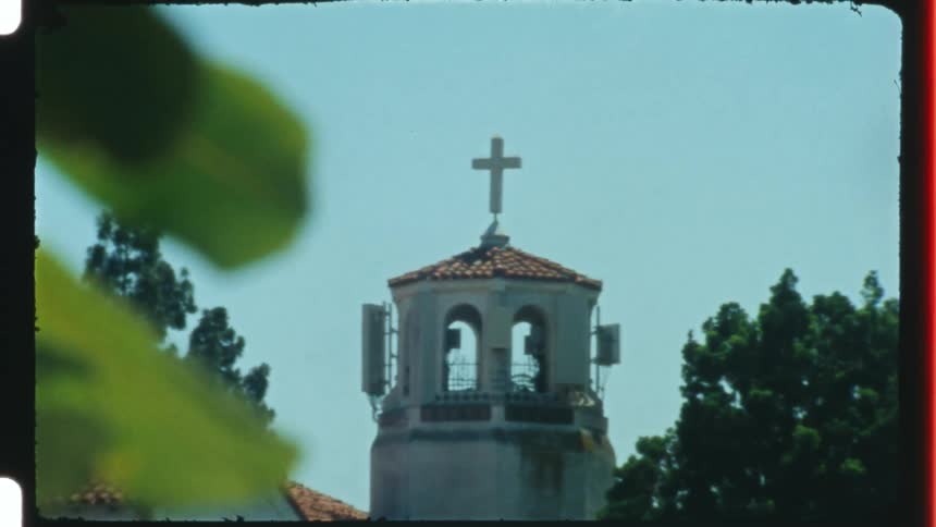 Tower with a cross on top of a church
