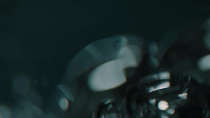 Water with moving air bubbles