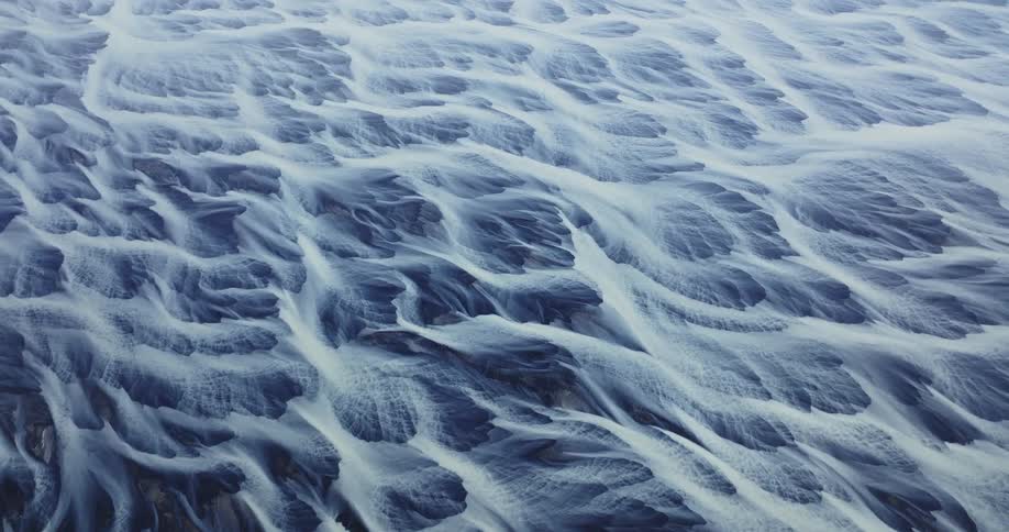 Wavy patterns rivers aerials