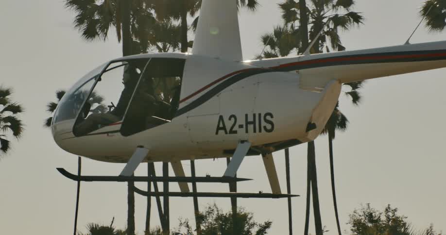 Helicopter landing in a natural region