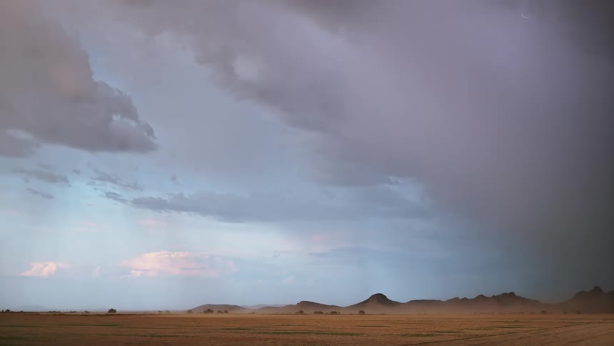 The storm clouds are flashing then lightning strikes