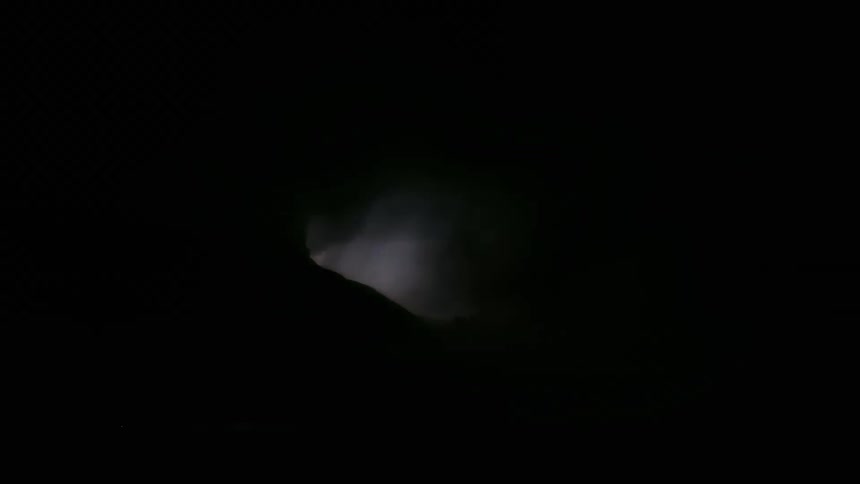 Lightning in a storm lighting up the night
