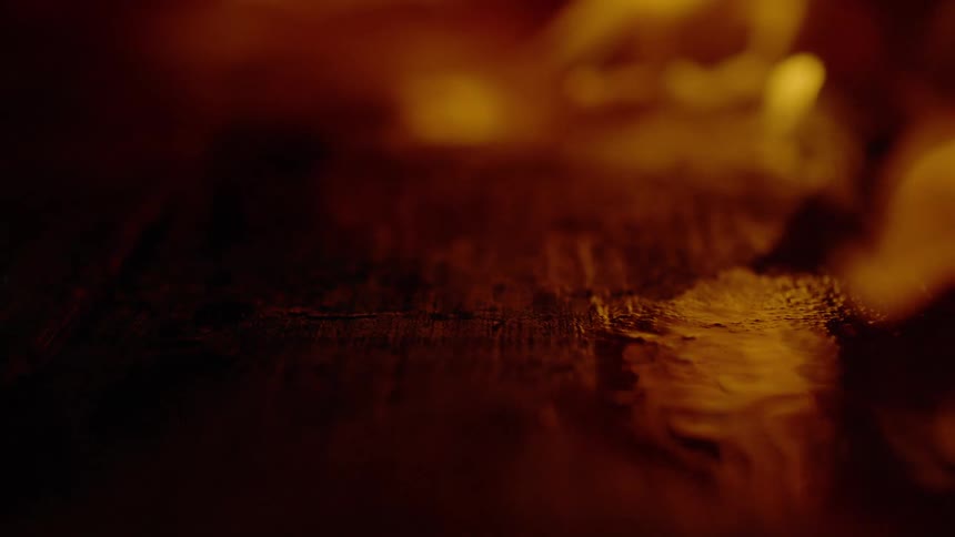 Extreme close up on fire flames
