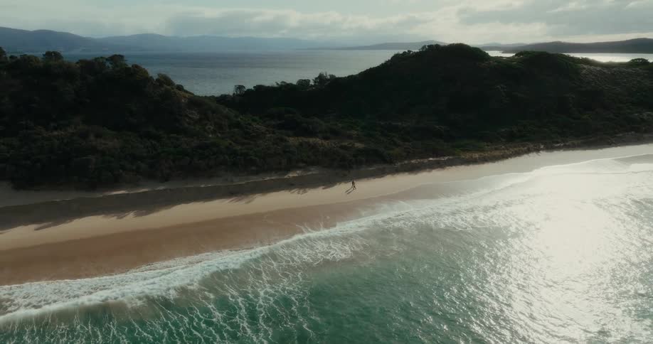 People walk on the beach during the day