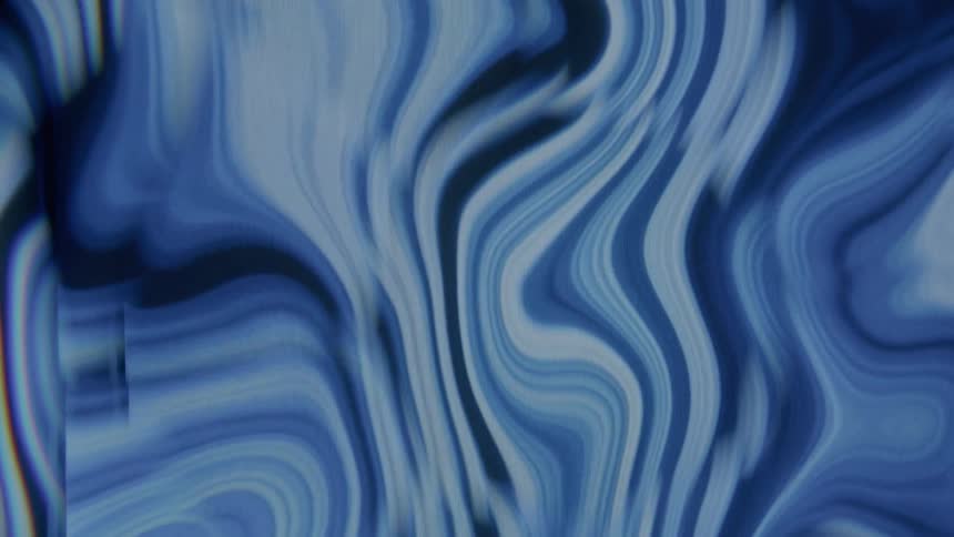 Psychedelic wavy and abstract pattern in shades of blue