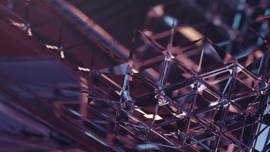 Complex geometric structure with multiple connected polygons