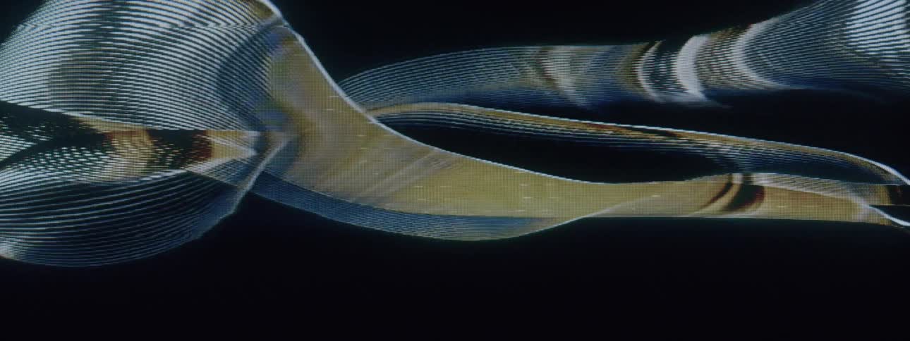 The lines move around the screensaver