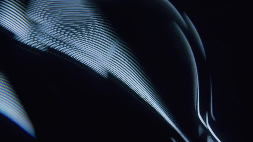 Abstract pattern of lines and curves against a black background