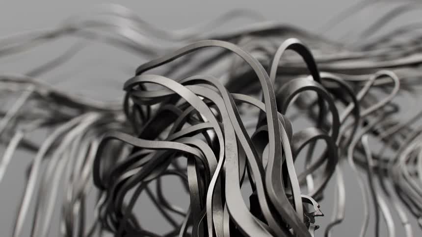 Monochrome abstract pattern with wavy lines