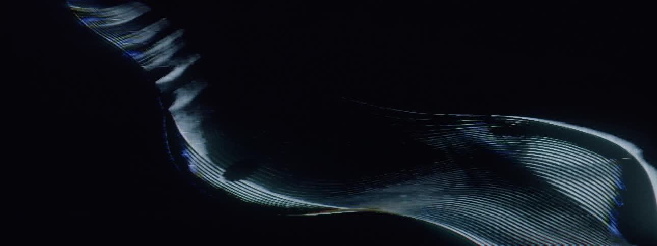 Abstract pattern of wavy blue lines in dynamic fluid movement