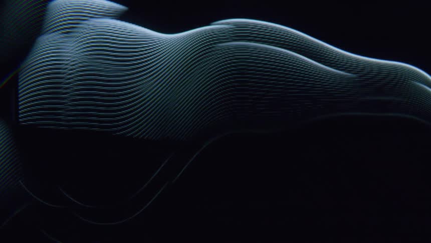 Abstract pattern of lines on a dark fluid background