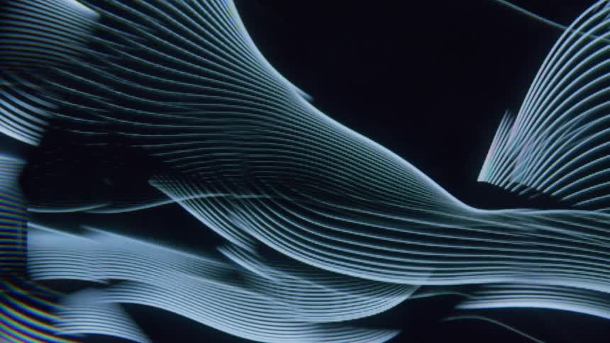 Waves of lines move on the screensaver