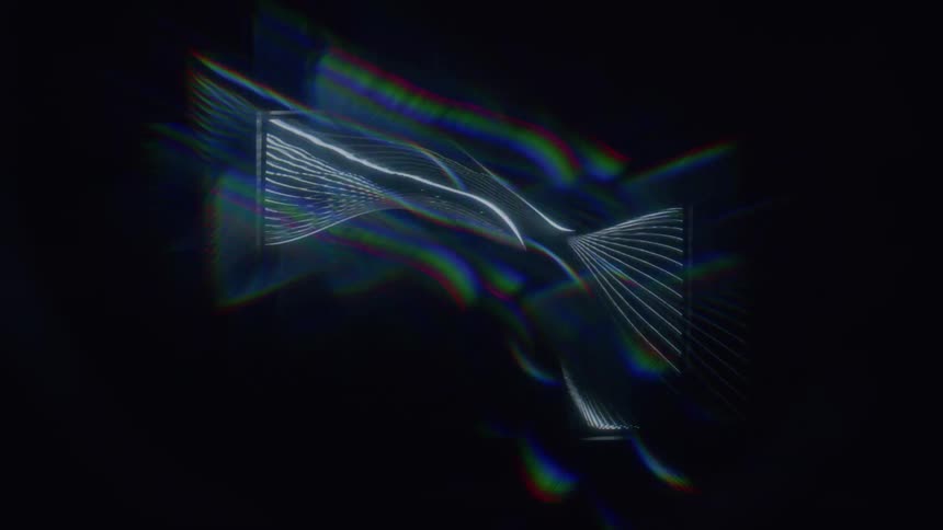 Black background with abstract blue lines patterns