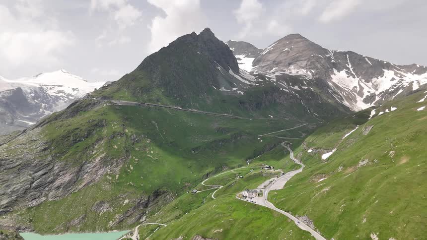 A road leads to the mountains