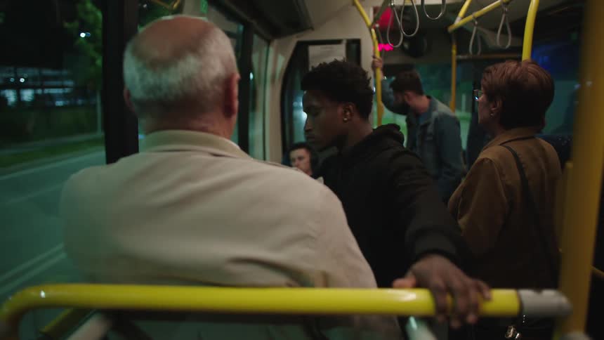 A pickpocket bumps into a mean stealing his phone and passes it off