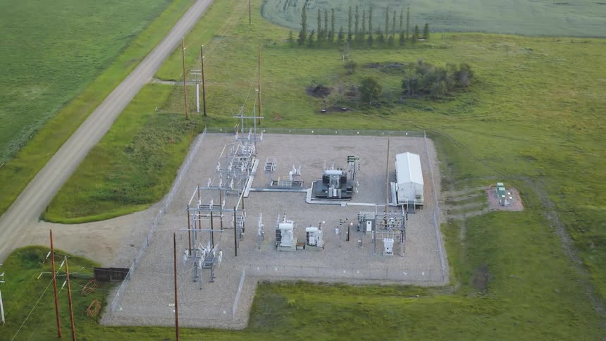 Electrical substation infrastructure in a green field