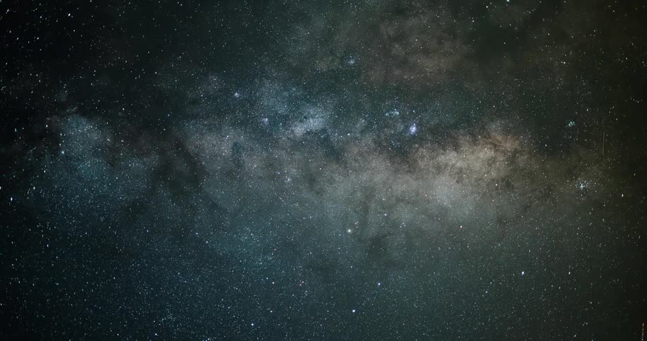 Starry night sky with meteors passing by