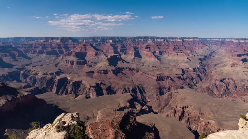 The mountains stretch out over the horizon