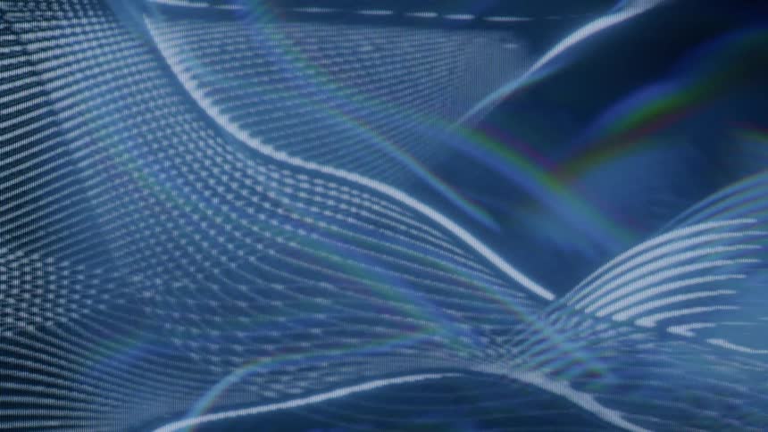 Abstract design with flowing lines in shades of blue