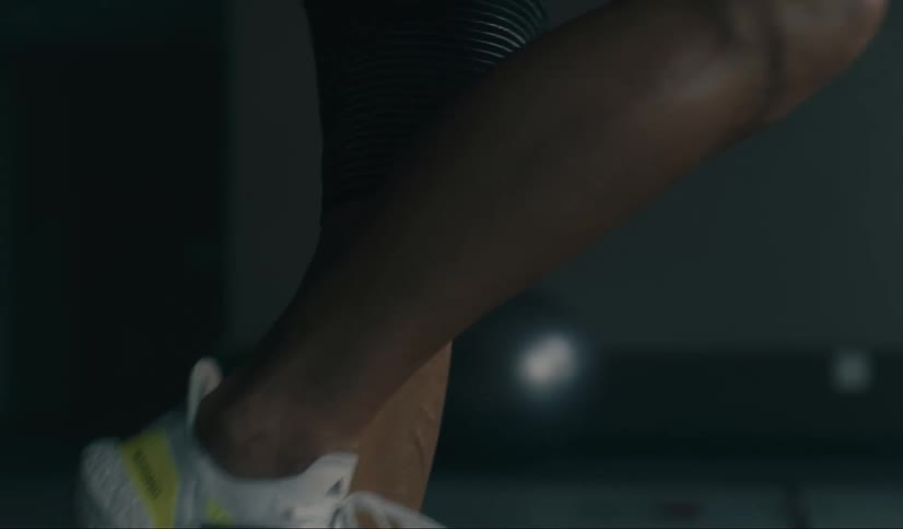 Persons legs stretching