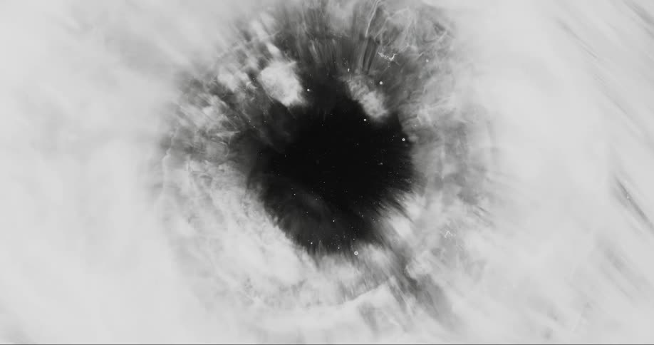 Implosion pattern in black and white tones