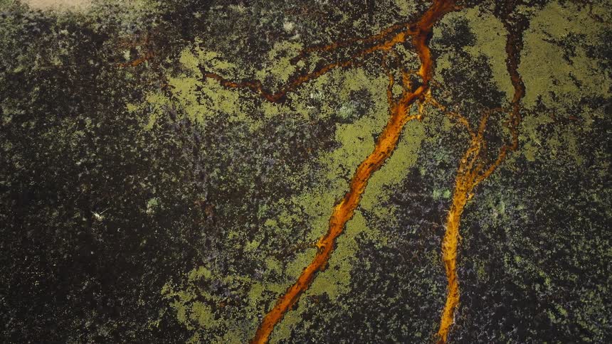 An aerial view of a landscape