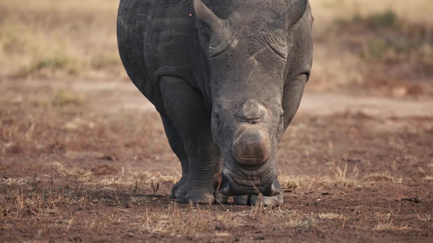 Bird in the mouth of a rhino