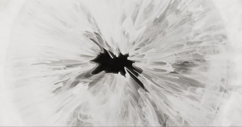 The movement of white lines around a black hole and the white lines are expanding