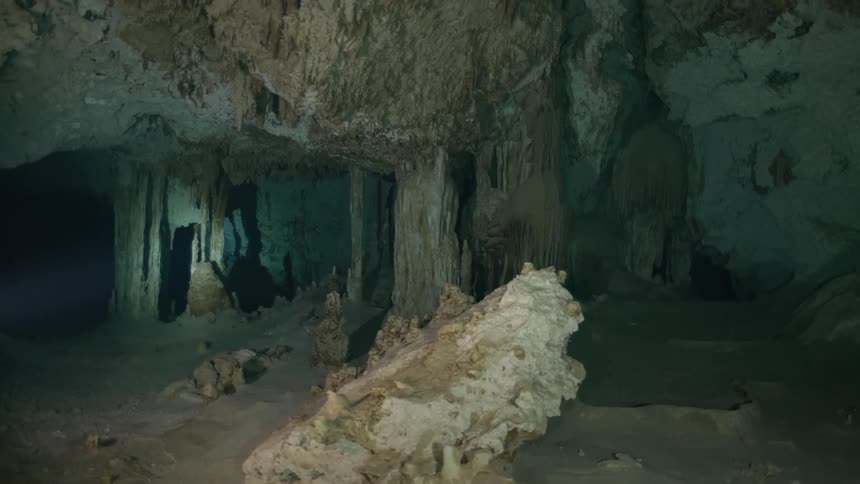 The inside of a cave