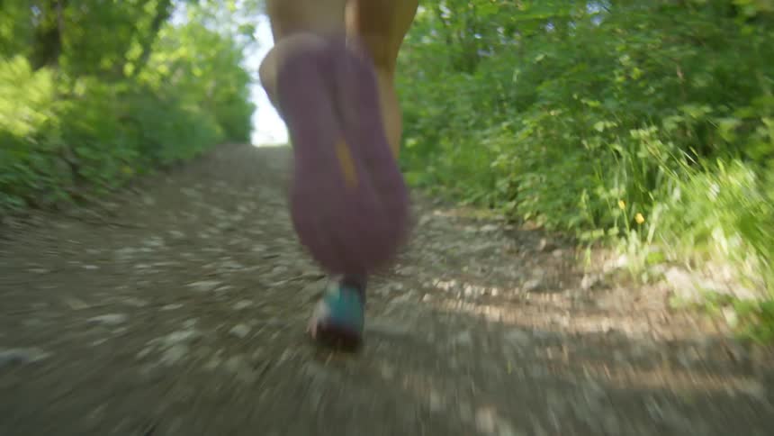 Running on a path across a forest