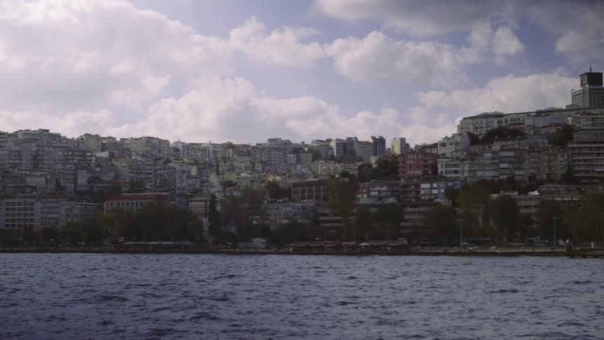 A view of a city on a cloudy day