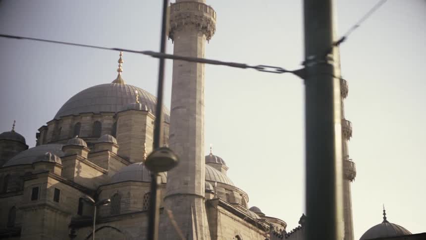 A domed building stands in the distance