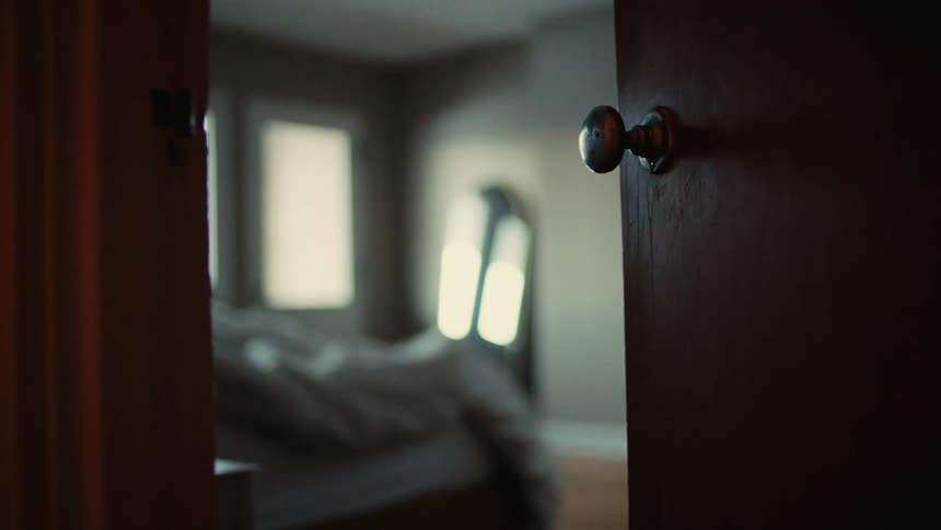 Open door of a room