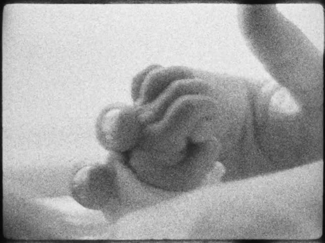 Adult hand holding a newborn babys hand