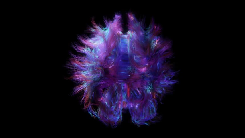 A purple and blue digital object with neon lines running over its surface and it is rotating