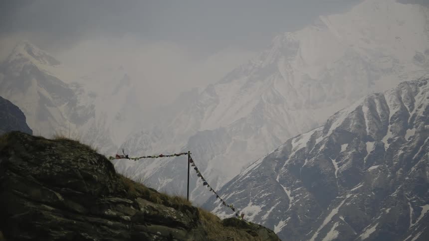 The peak of the mountain is very windy