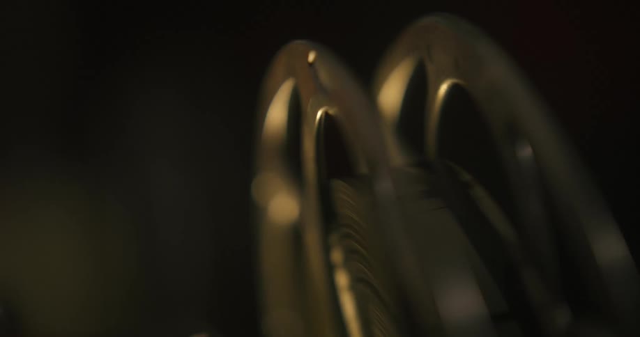 A film reel turning
